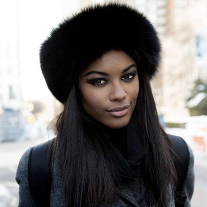 PMIYS Womens Faux Fur Hat Winter Russian Hats Warm Skiing Hat Fluffy Earmuff Hat - Image 2